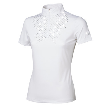 Polo de concours Tattini femme tempete de crystal Blanc