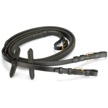 Rênes Daslö en caoutchouc boucles inox