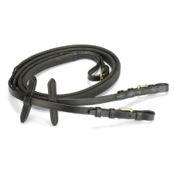 Rênes Daslö en caoutchouc boucles inox poney