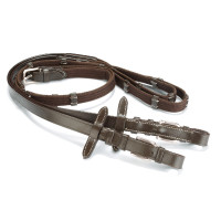 Rênes Daslö en toile boucles laiton poney Rênes Daslö en toile boucles laiton poney