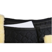 Amortisseur mouton véritable Style HKM Marron foncé Amortisseur mouton véritable Style HKM Marron foncé