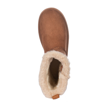 Bottes fourrées imperméables HKM Davos Legolin Camel Marron