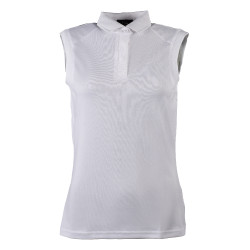 Polo femme Catherine sans manches HKM Blanc Polo femme Catherine sans manches HKM Blanc