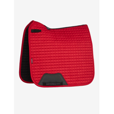 Tapis LeMieux Reflective Suede Dressage Square Chilli Rouge Tapis LeMieux Reflective Suede Dressage Square Chilli Rouge