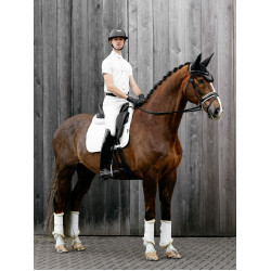 Tapis LeMieux Reflective Suede Dressage Square Blanc