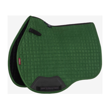 Tapis LeMieux Reflective Suede Mixte GP Square Vert hunter Tapis LeMieux Reflective Suede Mixte GP Square Vert hunter