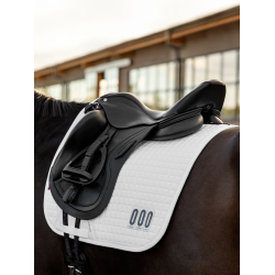 Tapis de selle Square Dressage LeMieux Compétition en coton Blanc
