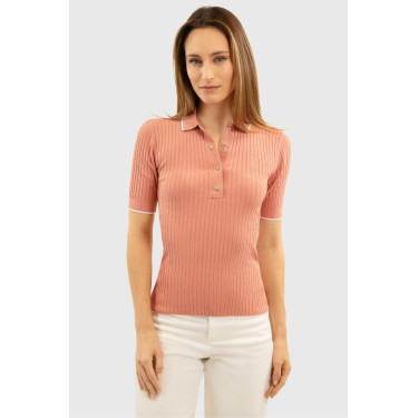 Polo Harcour Bethanie femme Rose aurore Polo Harcour Bethanie femme Rose aurore