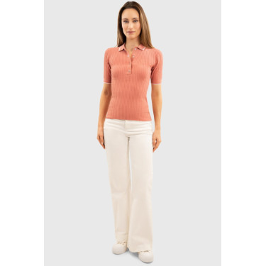 Polo Harcour Bethanie femme Rose aurore Polo Harcour Bethanie femme Rose aurore