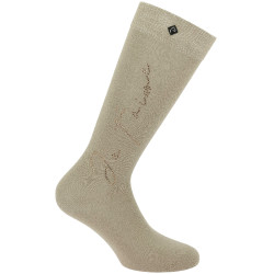 Chaussettes Je t'aime Equithème Cassis Beige Chaussettes Je t'aime Equithème Cassis Beige