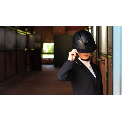 Galon amovible pour casque Lami-Cell Strass Noir