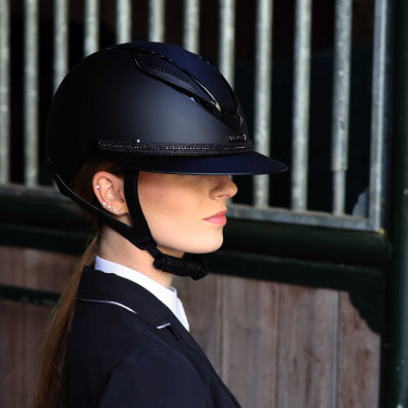 Galon amovible pour casque Lami-Cell Strass Noir