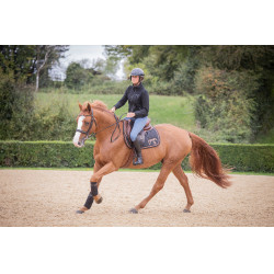 Casque Pénélope visière longue Noir brillant