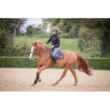 Casque Pénélope visière longue Noir brillant