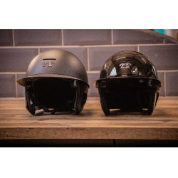 Casque Pénélope visière longue Noir brillant