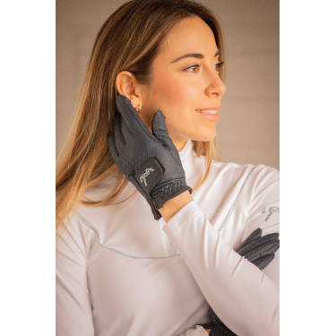 Gants d'équitation Pénélope Lyoni Marine Bleu marine