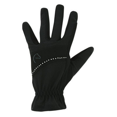 Gants Equi-Theme Strass Noir