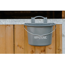 Mangeoire Hippotonic à crochets et anse Gris foncé
