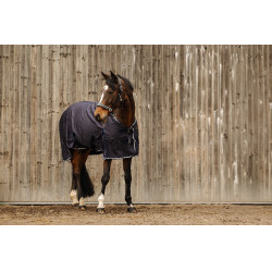 Couverture Equithème Vague Bleu marine Couverture Equithème Vague Bleu marine
