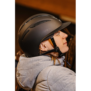Casque Equithème Agris visière large Noir argenté Casque Equithème Agris visière large Noir argenté