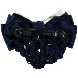 Barrette résille pour cheveux Equithème Duo Bleu marine / blanc