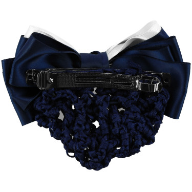 Barrette résille pour cheveux Equithème Duo Bleu marine / blanc