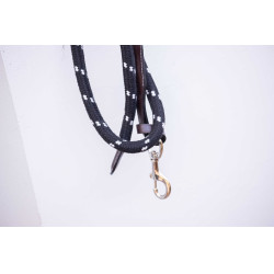 Longe Pénélope Corde et cuir Havane Marron