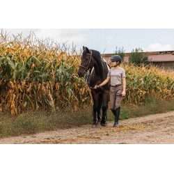 T-shirt Equithème Marion Taupe Marron