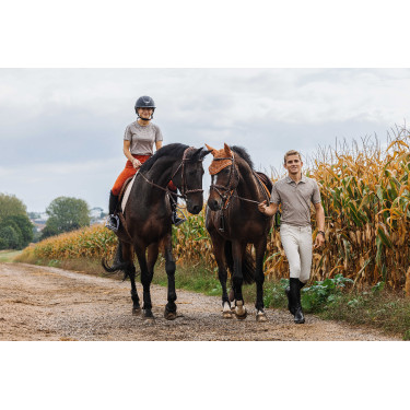 Polo Equithème Eric Taupe Marron