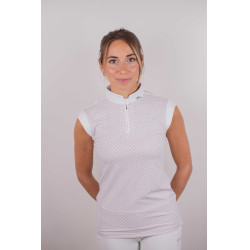 Polo de concours Pénélope Seville Blanc / logo rose Polo de concours Pénélope Seville Blanc / logo rose