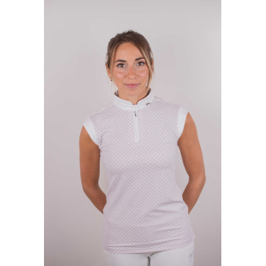 Polo de concours Pénélope Seville Blanc / logo rose Polo de concours Pénélope Seville Blanc / logo rose