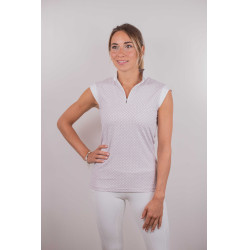 Polo de concours Pénélope Seville Blanc / logo rose Polo de concours Pénélope Seville Blanc / logo rose