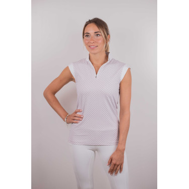 Polo de concours Pénélope Seville Blanc / logo rose Polo de concours Pénélope Seville Blanc / logo rose