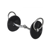 Mors à anneaux en silicone LeMieux Noir Mors à anneaux en silicone LeMieux Noir