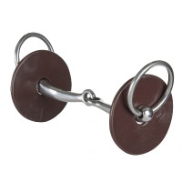 Mors à anneaux en silicone LeMieux Marron