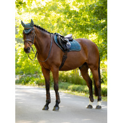 Tapis de selle LeMieux Loire Close Contact Square CSO Jungle Blanc