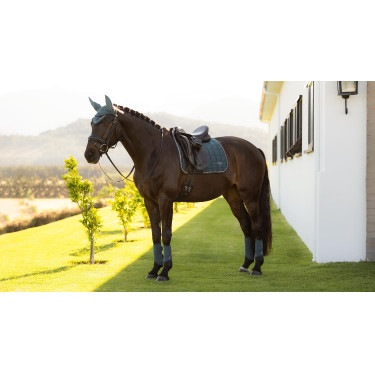 Tapis de selle LeMieux Loire Dressage Square Jungle Blanc