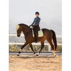 Tapis LeMieux Reflective Suede Dressage Square Macaron