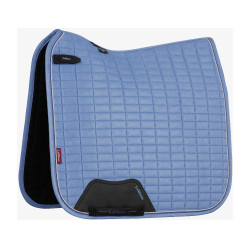 Tapis LeMieux Reflective Suede Dressage Square Powder blue Bleu