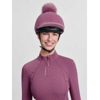 Toque à pompom LeMieux amovible Classique Mallow Violet