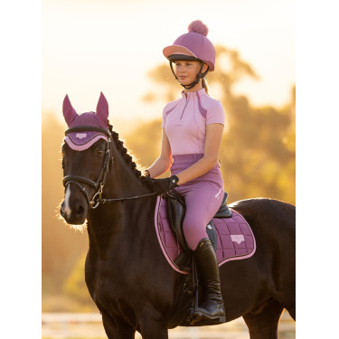 Toque à pompom LeMieux amovible Classique Mallow Violet