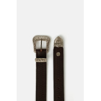 Ceinture western Horze Blaze cuir Marron