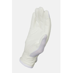 Gants d’équitation Horze Ally mesh Blanc brillant