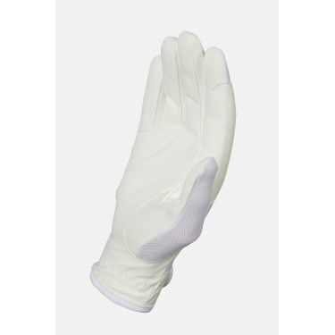 Gants d’équitation Horze Ally mesh Blanc brillant