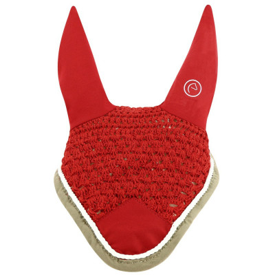 Bonnet chasse-mouches Equi-Theme Polyfun Rouge / taupe