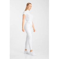 Legging d'équitation B Vertigo Diana à fond intégral compressif femme Blanc brillant