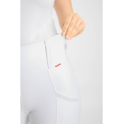 Legging d'équitation B Vertigo Diana à fond intégral compressif femme Blanc brillant