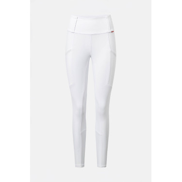 Legging d'équitation B Vertigo Diana à fond intégral compressif femme Blanc brillant