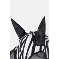 Masque anti-mouches Horze Elastic avec zip Zèbre Motifs Masque anti-mouches Horze Elastic avec zip Zèbre Motifs