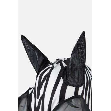 Masque anti-mouches Horze Elastic avec zip Zèbre Motifs Masque anti-mouches Horze Elastic avec zip Zèbre Motifs